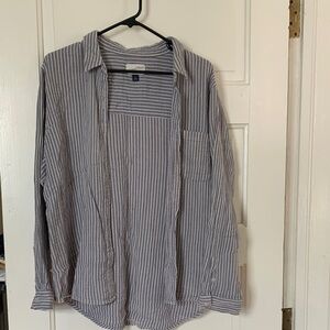 100% Cotton Universal Thread Striped Button-Up
